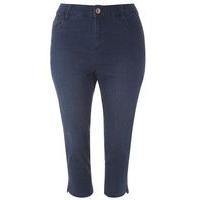 Indigo Denim Cropped Jeans, Denim