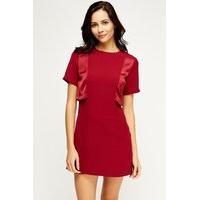 Insert Sateen Overlay Back Shift Dress