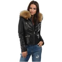 intuitions paris jacket arly womens leather jacket in black