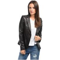 intuitions paris jacket blazelle womens leather jacket in black