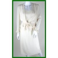 Inger Rose - Size: 10 - Cream / ivory - 3 piece skirt suit