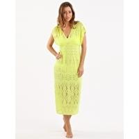 Intrigue Deep V Neck Maxi Dress - Acid