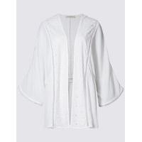 Indigo Collection Pure Cotton Embroidered Kimono Top