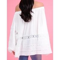 india white off shoulder bohemian gypsy style top