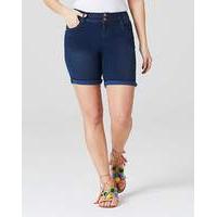 indigo shape sculpt denim shorts