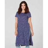 indigo side split space dye tunic