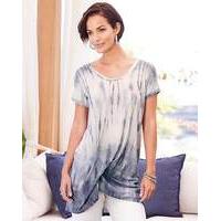 Indigo Tie Dye Tuck Side Tunic