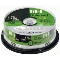 intenso dvd r 4 7gb 120min 16x scratchproof printable 25pk spindle