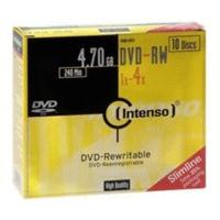 intenso dvd rw 4 7gb 120min 4x 10pk slim case