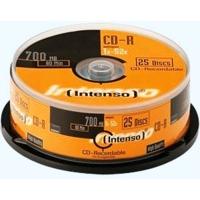 intenso cd r 700mb 80min 52x 25pk spindle