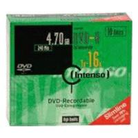 intenso dvd r 4 7gb 120min 16x 10pk slim case