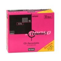 intenso cd r 800mb 90min 52x 10pk slim case