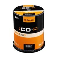 intenso cd r 700mb 80min 52x 100pk spindle