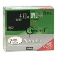 Intenso DVD-R 4, 7GB 120min 16x printable 10pk Slim Case