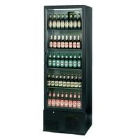 infrico upright back bar cooler with hinged door in black zx10