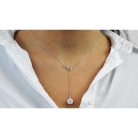 infinity y swarovski elements crystal necklace