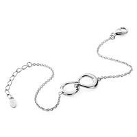 Infinity Bracelet Figure 8 Link Rhodium Vermeil