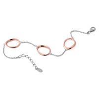 Infinity Bracelet 3 Open Twisted Oval Rose Gold Vermeil