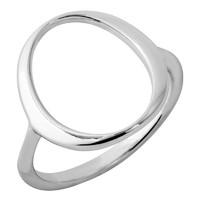 Infinity Ring Open Circle Rhodium Vermeil