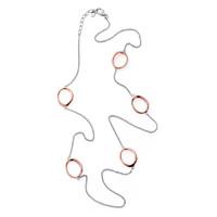 Infinity Necklace 5 Open Twisted Oval Rose Gold Vermeil