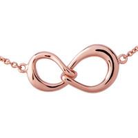 Infinity Necklace Figure 8 Link Rose Gold Vermeil