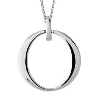 Infinity Necklace Open Circle Rhodium Vermeil