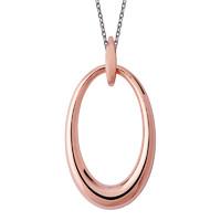 Infinity Necklace Open Oval Rose Gold Vermeil