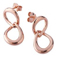 Infinity Earrings Figure 8 Link Drops Rose Gold Vermeil