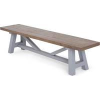 Iona Large Bench, Solid Pine and Pebble Grey