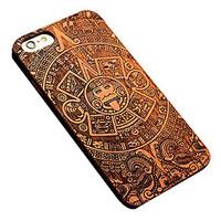 iPhone 7 Plus Mayan Style Removable Luxury Pear Wood Back Case for iPhone 6s 6 Plus