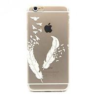 iPhone 7 Plus Feather Pattern TPU Relief Back Cover Case for iPhone 6s 6 Plus