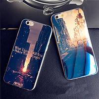 iPhone 7 Plus Sunset Sunrise City Blue Light Reflective Blu-ray Soft TPU Case for iPhone 6s 6 Plus
