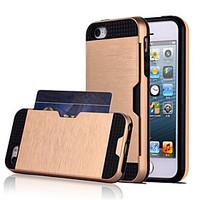 iPhone 7 Plus High Quality Snap-on PC Silicone Insert The Card Hybrid Combo Armor Case Cover for iPhone 5/5S