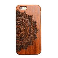 iphone 7 plus wood lucky flower carving concavo convex hard back cover ...