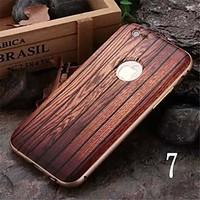 iPhone 7 Plus Luxury Metal Frame Wood Back Combo Phone Case for iPhone 6 Plus/6S Plus