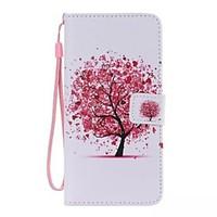 iPhone 7 Plus Red Tree Painted PU Phone Case for iPhone 6s 6 Plus SE 5s 5c 5 4s 4