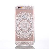 iPhone 7 Plus TPU White Flowers Pattern Transparent Back Case for iPhone 6s 6 Plus