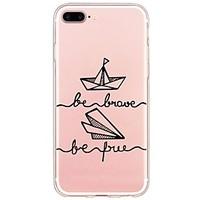 iPhone 7 7Plus Cartoon Word Pattern TPU Ultra-thin Translucent Soft Back Cover for iPhone 6s 6 Plus 5s 5 5E
