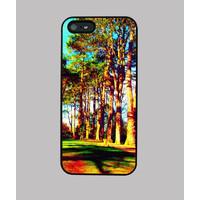 iphone 5 tall park trees premium quality phone case