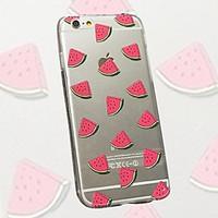 iPhone 7 Plus Small Fresh Watermelon Pattern Slim Acrylic and TPU Combo Phone Case for iPhone 6s 6 Plus
