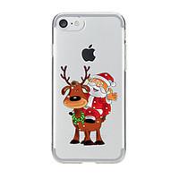 IPhone 7 7Plus Cartoon Christmas Pattern TPU Translucent Soft Back Cover for iPhone 6s 6 Plus iPhone 6s 6 5s 5 5E 5C
