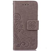 iPhone 7 Plus Clover Leather Pattern High Quality PU Leather Wallet Case with Hand Line for iPhone 5/5S/SE