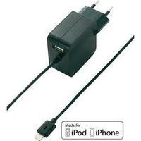 iPad/iPhone/iPod charger Mains socket VOLTCRAFT PLC-2000USB Max. output current 1000 mA 2 x USB, Apple Dock lightning p