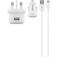 iPad/iPhone/iPod charger Mains socket Cabstone 43458 Max. output current 2100 mA 2 x USB, Apple Dock lightning plug inc