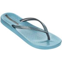 Ipanema Blue and Silver Flip-flops Mesh women\'s Flip flops / Sandals (Shoes) in blue