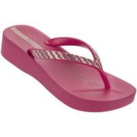 Ipanema Pink and Silver Flip-flops Mesh women\'s Flip flops / Sandals (Shoes) in pink
