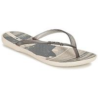 ipanema wave tropical womens flip flops sandals shoes in grey