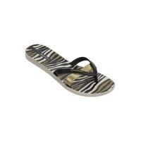 Ipanema Beige and Black Flip FLops Kirei Silk II