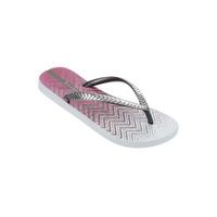 ipanema white and silver flip flops classic trends vii