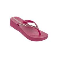 ipanema pink and silver flip flops mesh